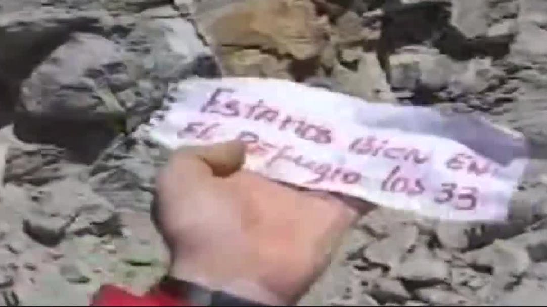 Un mensaje histórico: Estamos bien en el refugio los 33