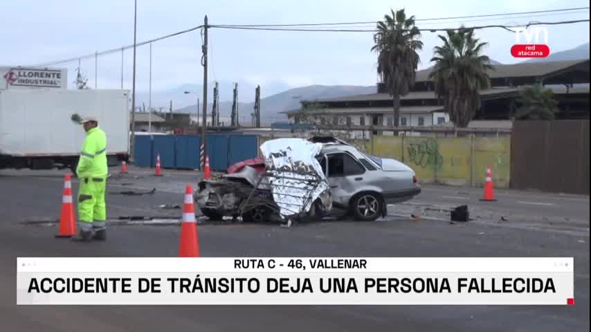 Accidente dejó una persona fallecida en Vallenar