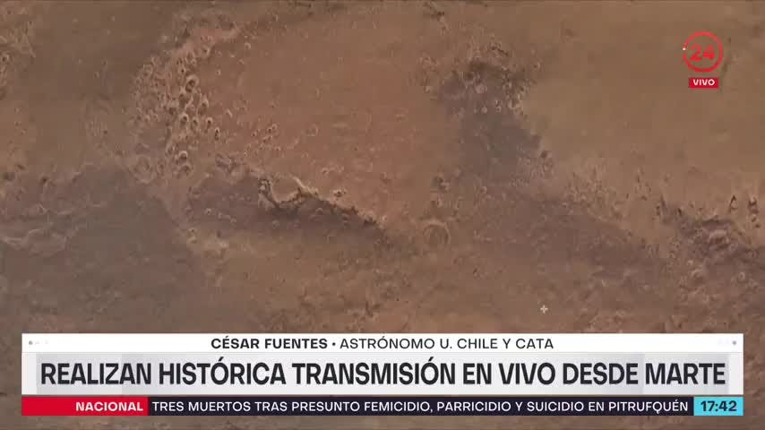 Astrónomo de U. Chile tras histórica transmisión desde Marte