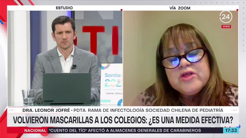 Sociedad Chilena de Pediatras: “Es importante que adultos usen mascarillas en el transporte, cines y malls”