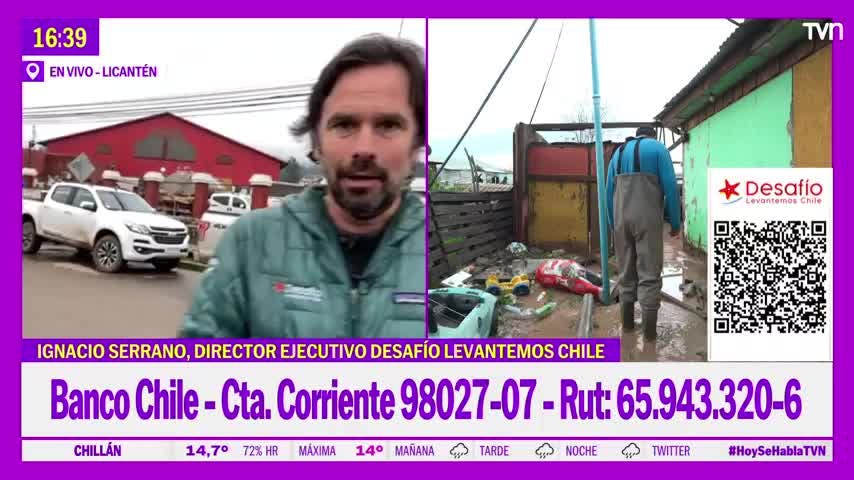 TVN y Desafío Levantemos Chile se unen en ayuda a damnificados por inundacione