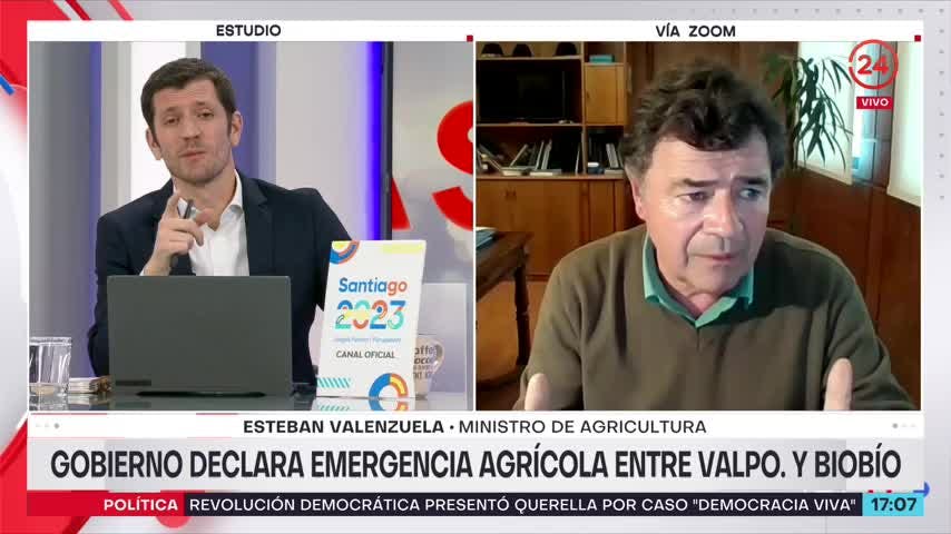 Ministro de Agricultura y posible alza de precios de frutas y verduras por lluvias: “Afectación va a existir pero no será grave”