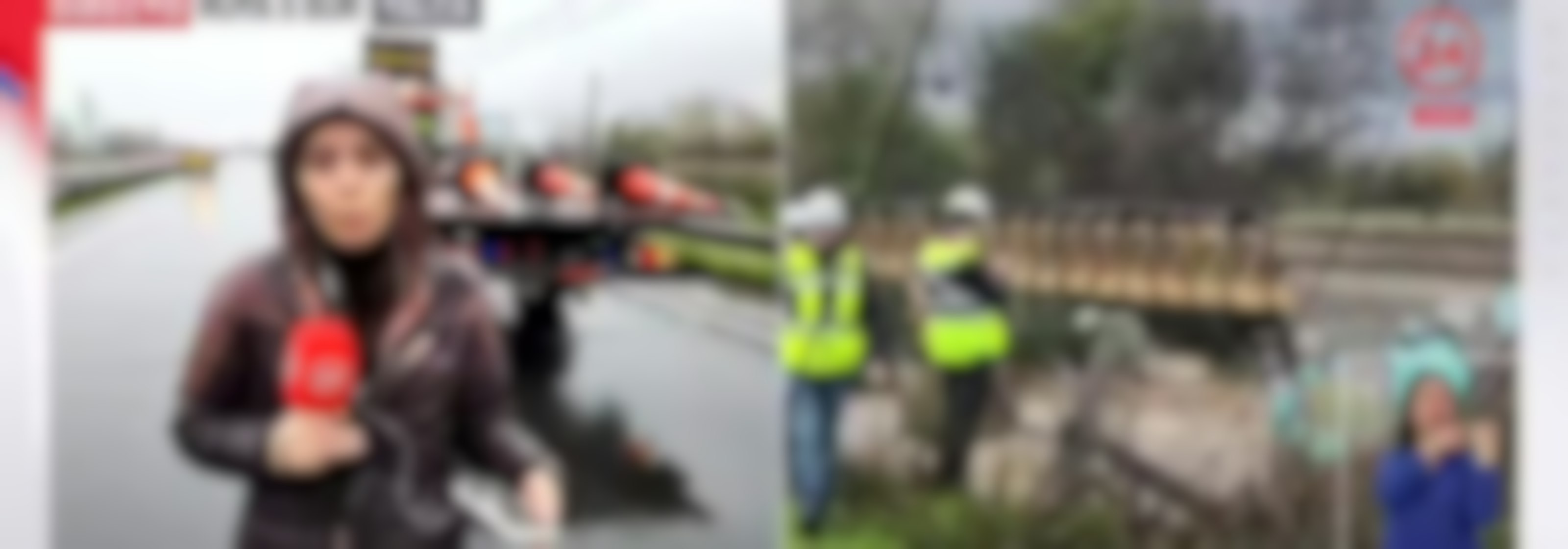 Corte parcial en Ruta 5 Sur por socavón y cae parte del puente ferroviario en Talca
