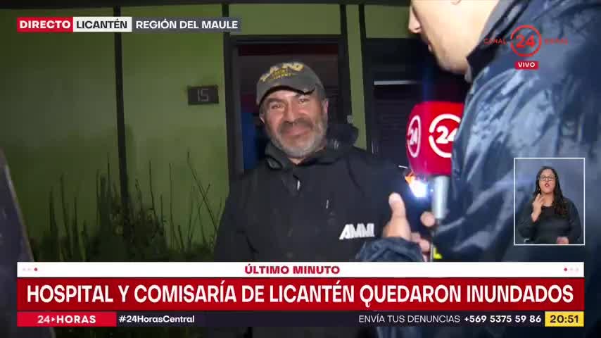 Licantén quedó completamente inundado
