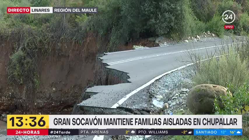 Gran socavón mantiene familias aisladas en Chupallar