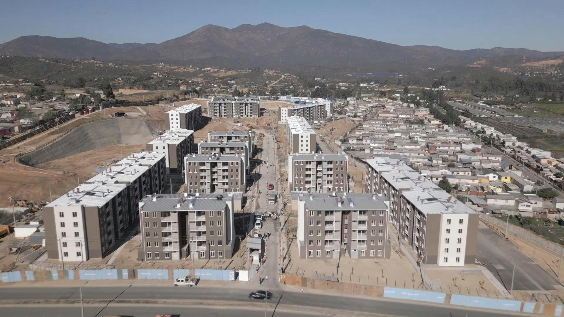 92% de avance tienen obras de construcción de viviendas sociales en Limache