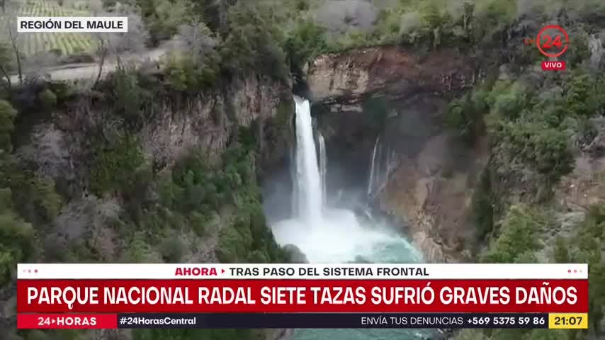 Parque Nacional Radal Siete Tazas sufrió graves daños
