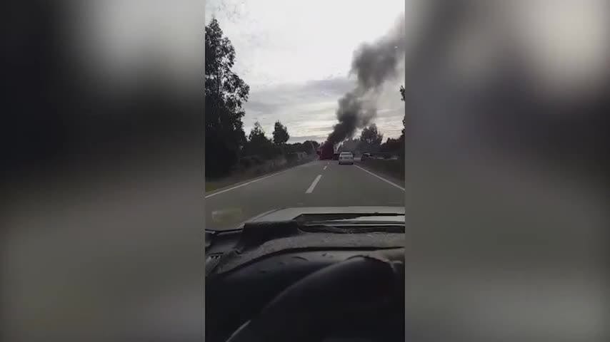 Detenido por quemar camiones