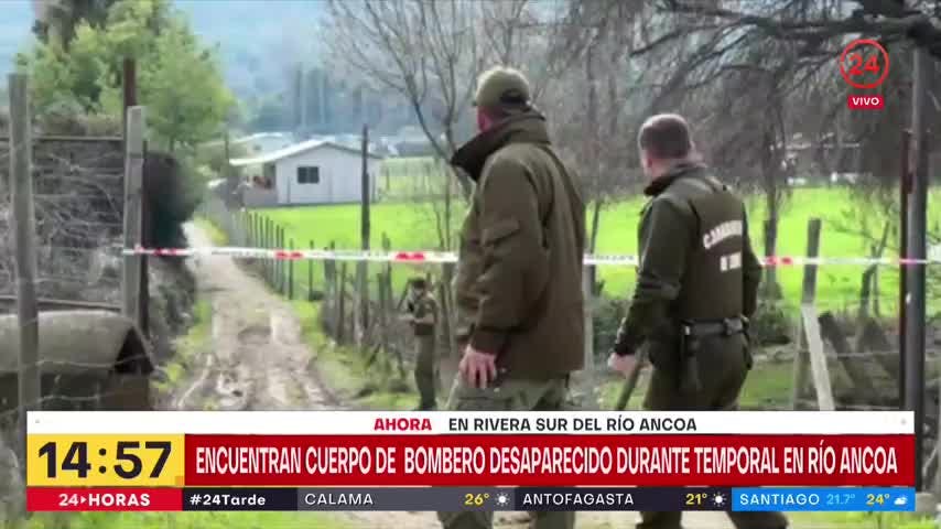 Autoridades confirman que cuerpo encontrado corresponde a bombero desaparecido en Río Ancoa