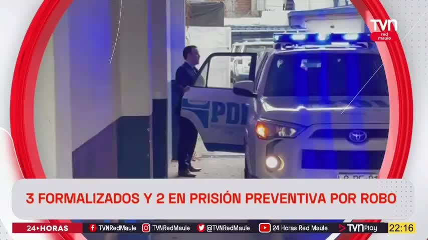 3 sujetos formalizados por robo en Linares