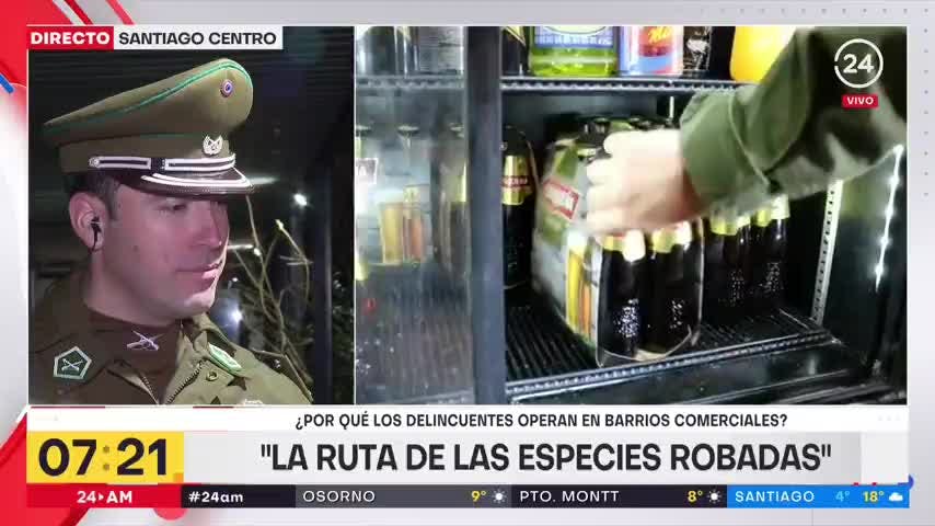 Carabineros explican la ruta del robo de espejos de vehículos