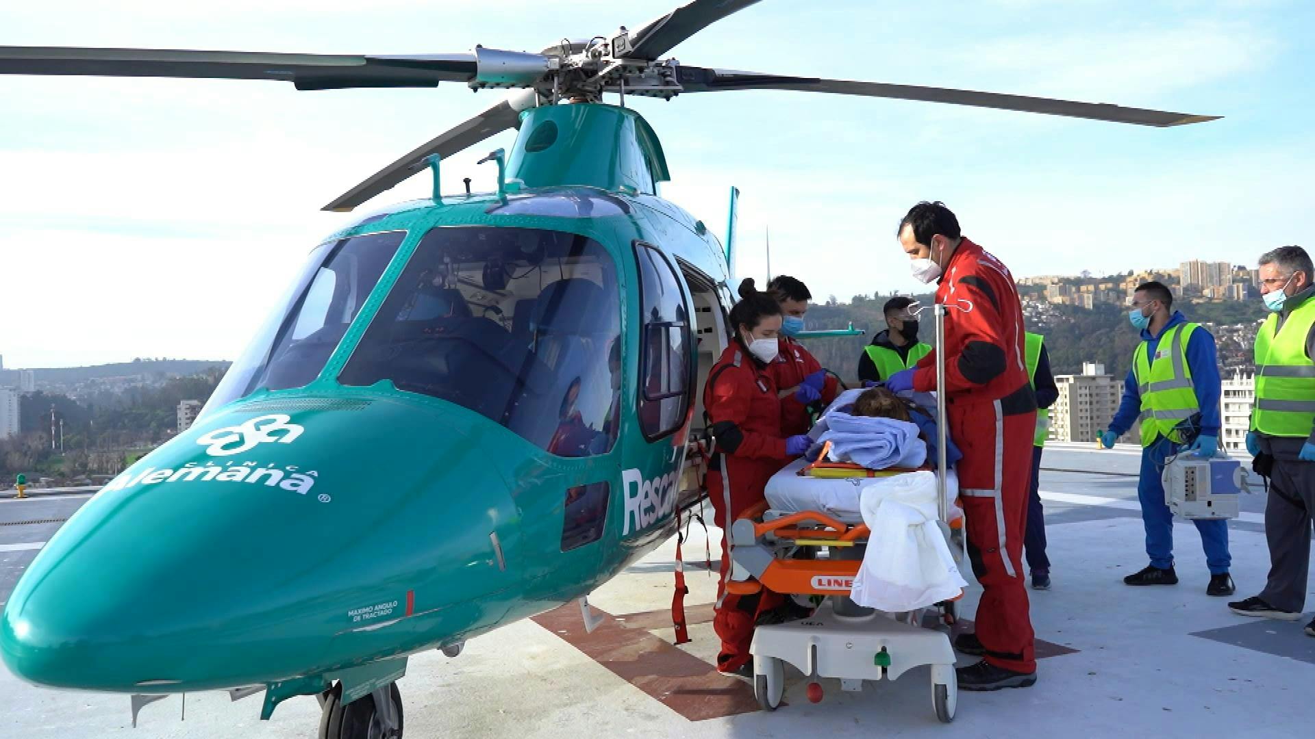 Helipuerto de Hospital Gustavo Fricke fue utilizado por primera vez en traslado de una paciente hacia Santiago