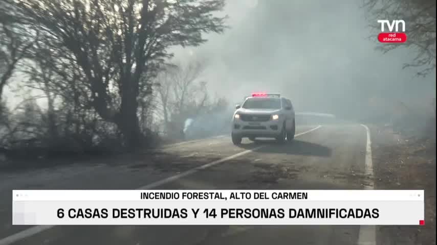 Incendio dejó 6 casas destruidas y 14 damnificados