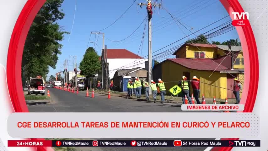 CGE desarrolla tareas de mantención en Curicó y Pelarco