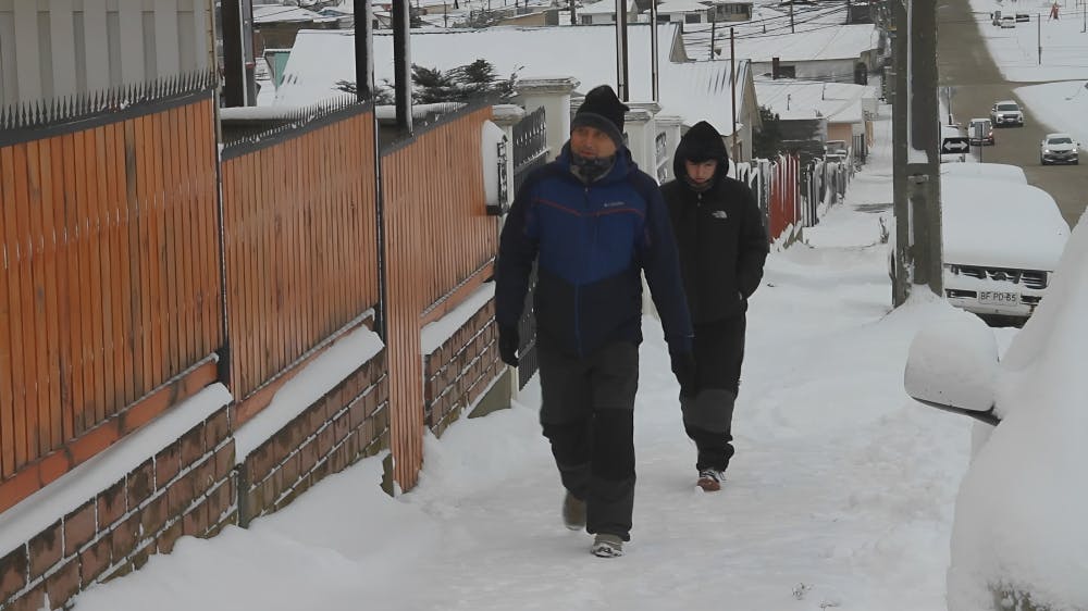 Intensa nevazón en Magallanes
