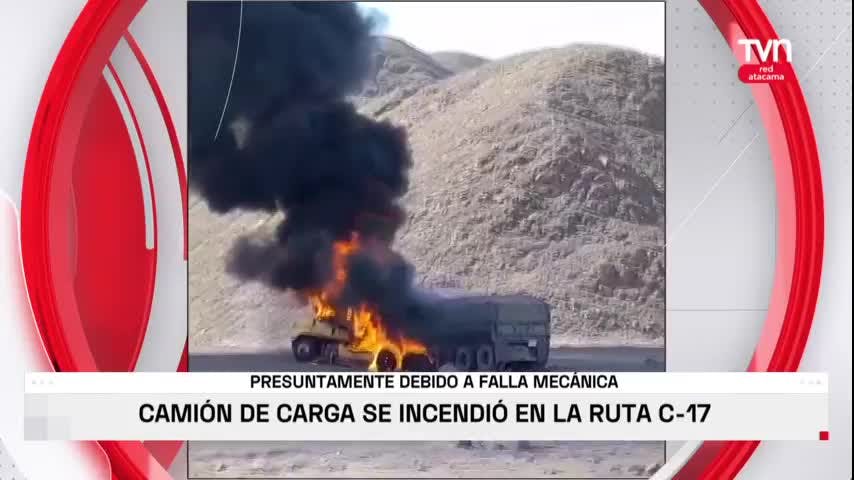 Camión se incendió