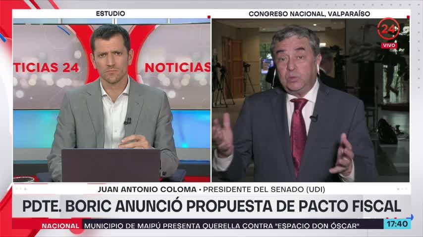 Senador Coloma tras anuncios por pacto fiscal: “El Gobierno está cometiendo el mismo error”