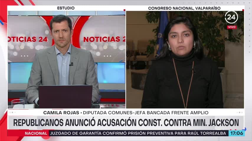 Diputada Rojas y acusación constitucional: “A la oposición le cae mal el ministro Jackson y quiere a toda costa sacarlo”