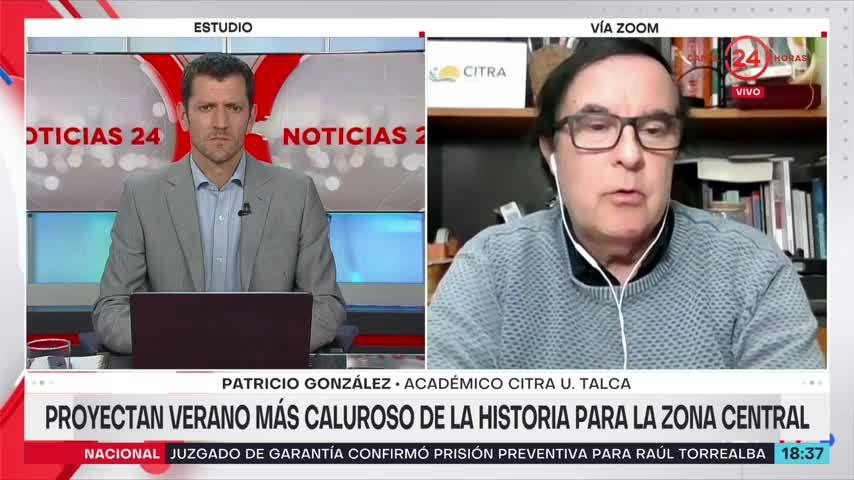 "En Talca, Los Ángeles o Chillán en algún momento de enero/febrero podrían alcanzar los 43°": académico por proyección del verano