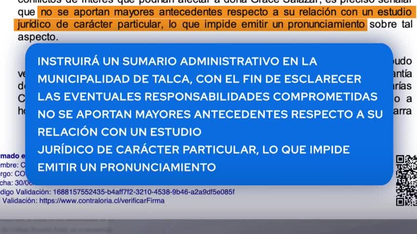 Contraloría realiza sumario en municipio talquino