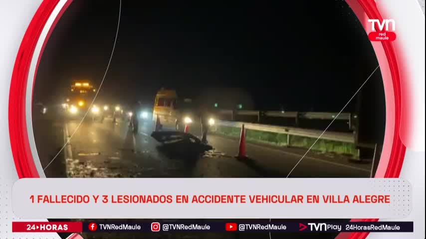 1 fallecido y 3 lesionados en accidente vehicular en Villa Alegre