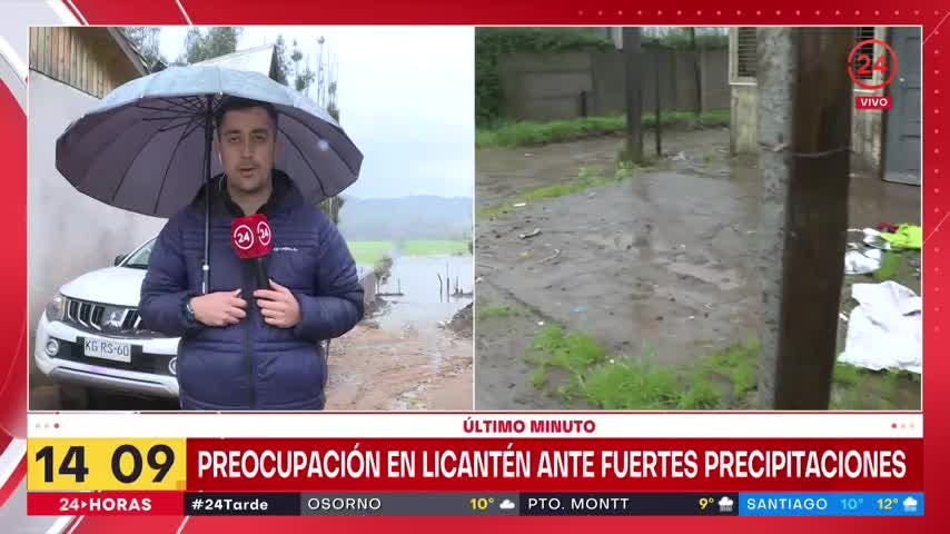 Preocupación en Licantén ante fuertes precipitaciones