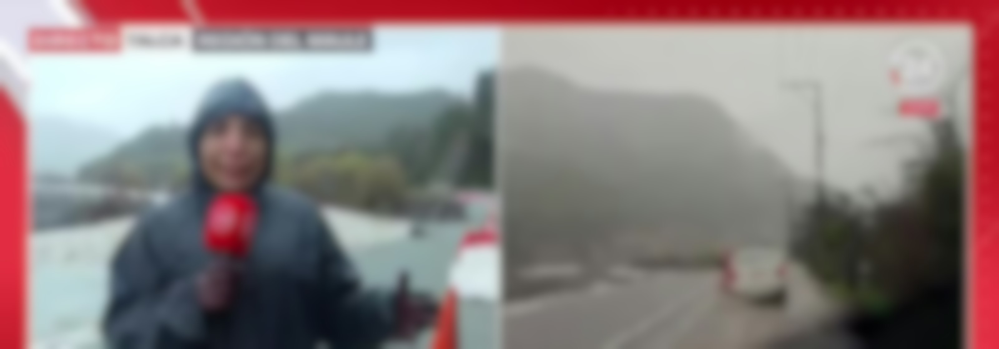 Ruta J55 de Romeral nuevamente afectda por sistema frontal