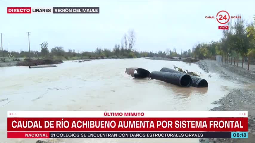 Dos familias aisladas en sector de Palmilla en Linares