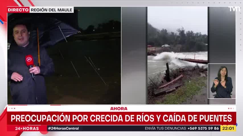 Preocupación por crecida de ríos y caída de puentes.