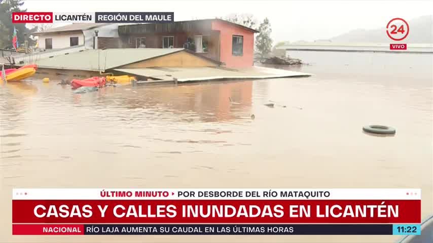 Licantén bajo el agua: la impresionante imagen aérea de la comuna inundada
