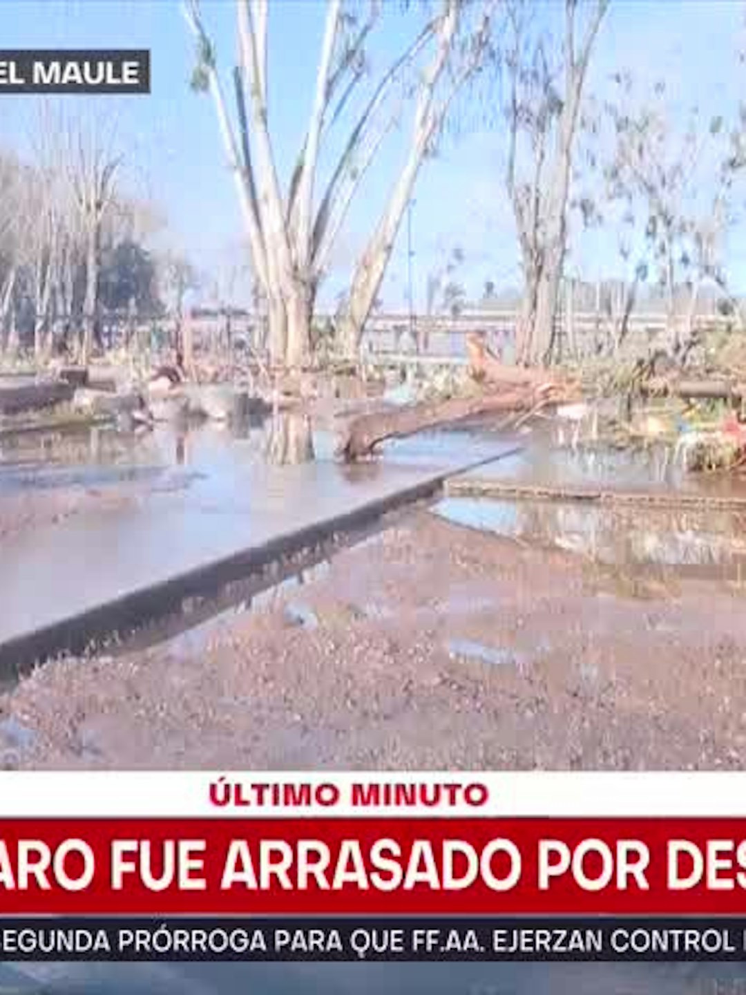 Parque Río Claro quedó destruido tras desborde de río y fuertes lluvias