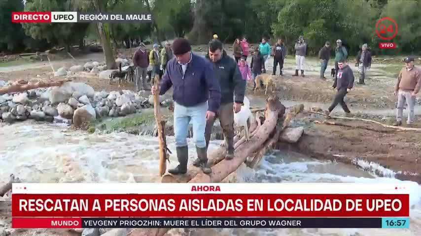 El triste relato de una vecina afectada por las lluvias en Upeo: "Se nos derrumbó todo"