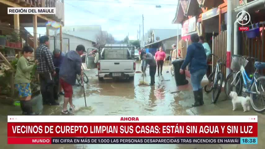 La crecida del Río Mataquito también inundó Curepto 