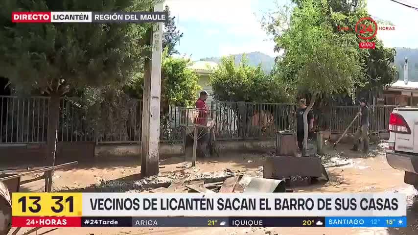 Barro y humedad complican a vecinos de Licantén