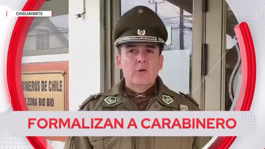 Formalizan a oficial de Carabineros