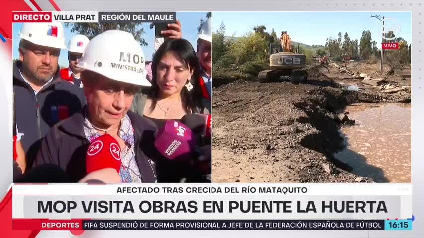 Ministra de Obras Públicas asegura que el foco ahora es reponer la conectividad