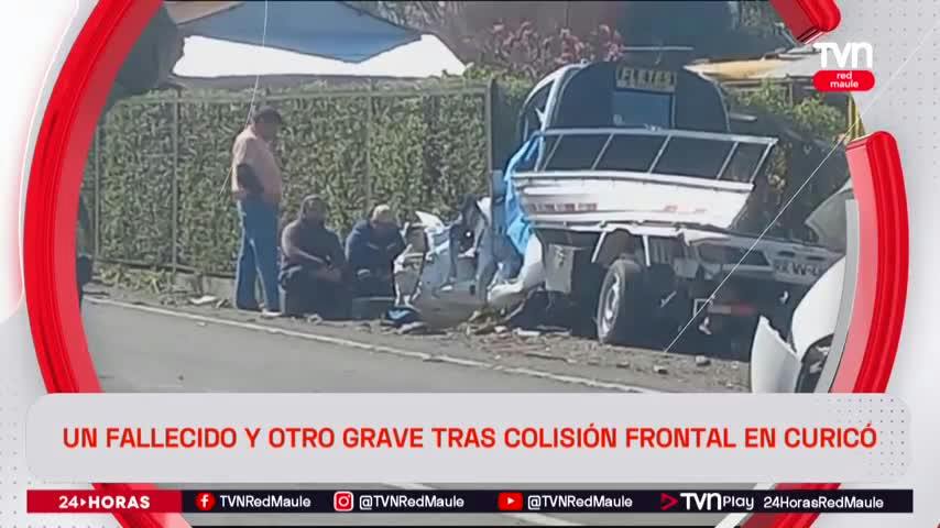 Un fallecido y otro grave tras colisión frontal en Curicó