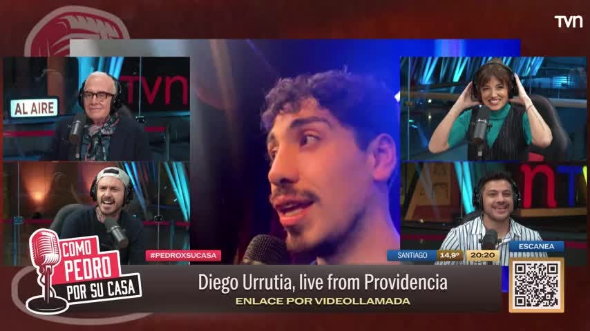 ¡Desde pleno show!: Diego Urrutia se contactó con Como Pedro por su Casa