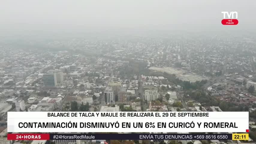 Contaminación disminuyó 6% en Curicó y Romeral