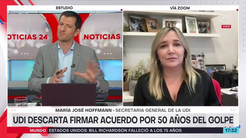 Hoffmann y negativa UDI para acuerdo por 50 años del golpe: “No voy a ir donde vayan a homenajear a Allende”