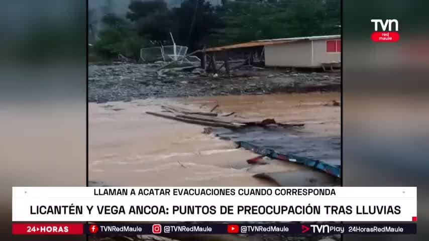 Licantén y Vega Ancoa preocupan ante llegada de más lluvia