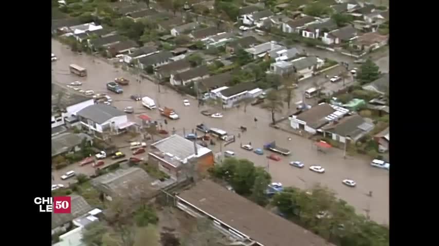 Aluvión en la Quebrada de Macul en 1993
