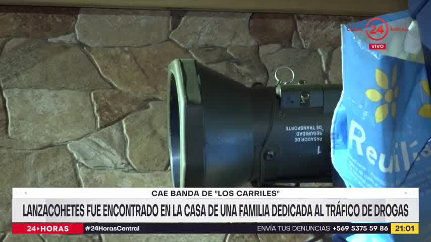 Lanzacohetes fue encontrado en la casa de una familia dedicada al tráfico de drogas 