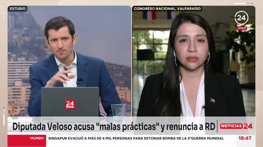 Diputada Veloso tras renuncia a RD: “Se supone que no somos un club de amigos, somos parte de un proyecto político”