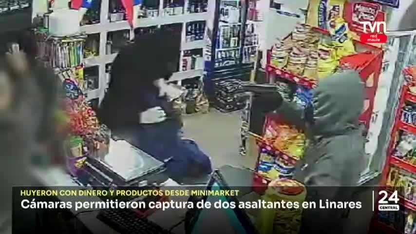 Cámaras permitieron captura de dos asaltantes en Linares