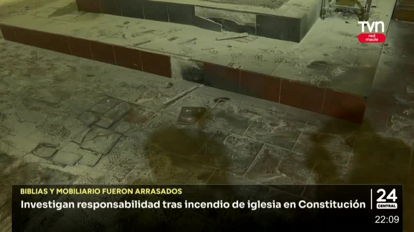 Investigan responsabilidad tras incendio de iglesia en Constitución 