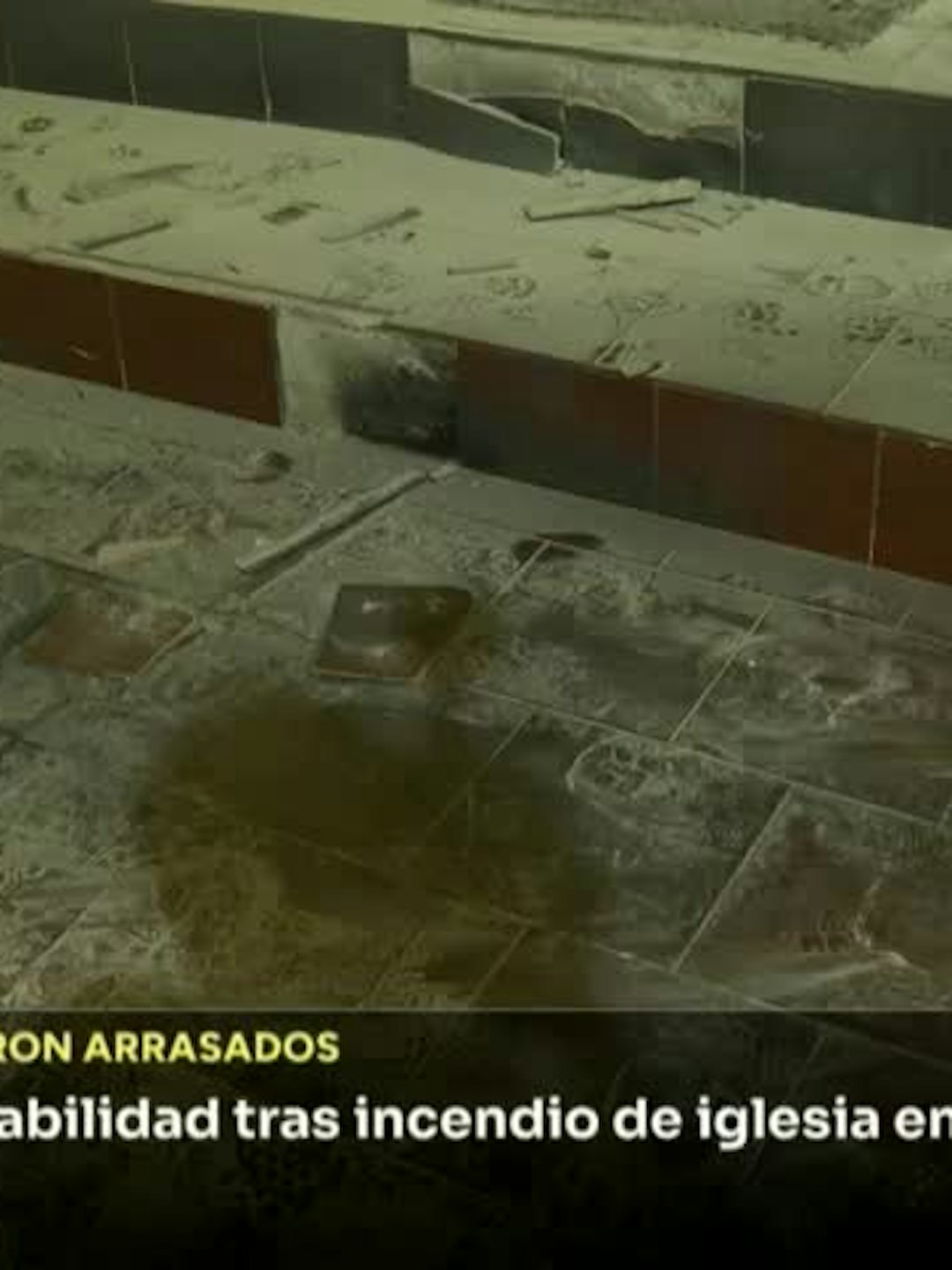 Investigan responsabilidad tras incendio de iglesia en Constitución