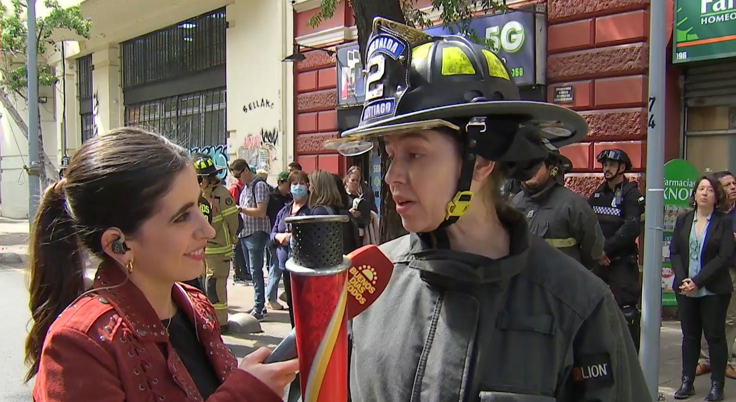 TVN en Santiago 2023: Bomberos se suman al recorrido de la antorcha Panamericana