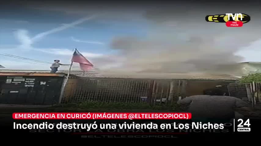 Incendio destruyó una vivienda en Los Niches