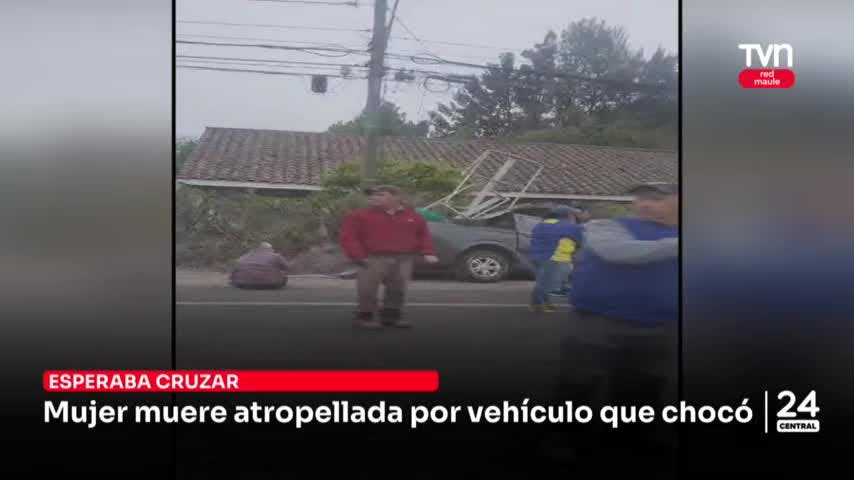 Mujer muere atropellada por vehículo que chocó